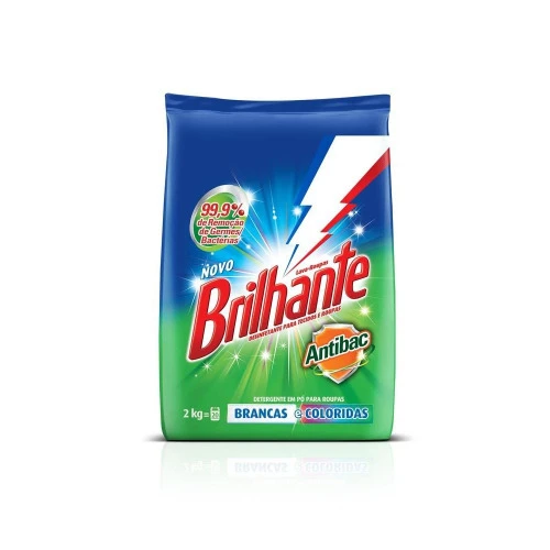 SABÃO EM PÓ BRILHANTE ANTIBACTERIANO 2KG