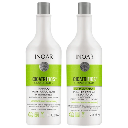 KIT SHAMPOO E CONDICIONADOR INOAR CICATRIFIOS 1 LITRO