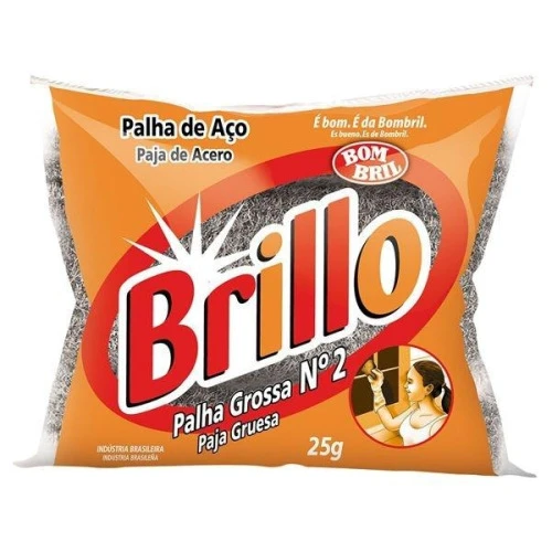 PALHA ACO GROSSA BRILLO N2 25G