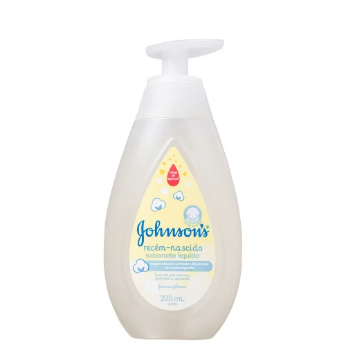 SABONETE LÍQUIDO INFANTIL JOHNSON S RECÉM NASCIDO FRASCO 200ML