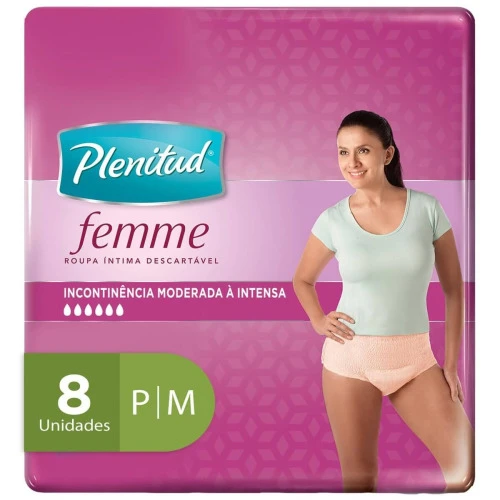 ROUPA ÍNTIMA PLENITUD FEMME TAMANHO PARA M 8 UNIDADES