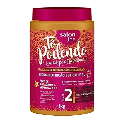 LINHA TRATAMENTO TO PODENDO SALON LINE MASCARA DE HIDRATAÇÃO HIDRO NUTRICAO ESTRUTURAL NIVEL 02 1000
