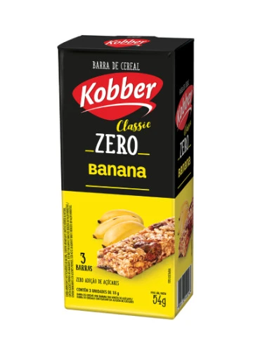 BARRA DE CEREAIS KOBBER BANANA ZERO 54G