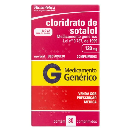 CLORIDRATO DE SOTALOL 120MG BIOSINTÉTICA CAIXA 30 COMPRIMIDOS
