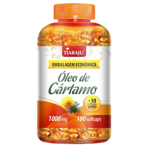 ÓLEO DE CÁRTAMO TIARAJU 1000MG 180 CÁPSULAS