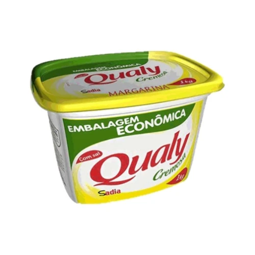 MARGARINA CREMOSA COM SAL QUALY QMIX POTE 1KG EMBALAGEM ECONÔMICA