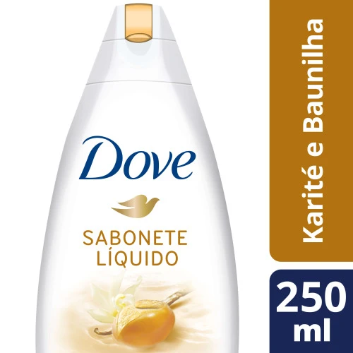 DOVE SABONETE LÍQUIDO KARITÉ E BAUNILHA 250ML