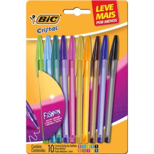 CANETA BIC FASHION 10 CORES
