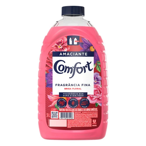 AMACIANTE DE ROUPA DILUÍDO BRISA FLORAL COMFORT FRAGRÂNCIA FINA FRASCO 3L