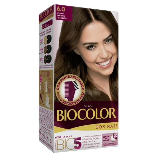 KIT TINTURA BIOCOLOR S O S RAIZ 6 0 LOURO ESCURO CLÁSSICO