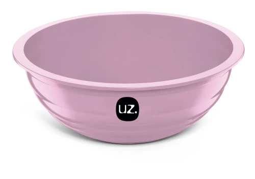 SALADEIRA PLÁSTICO UZ GOMADA ROSA 4L