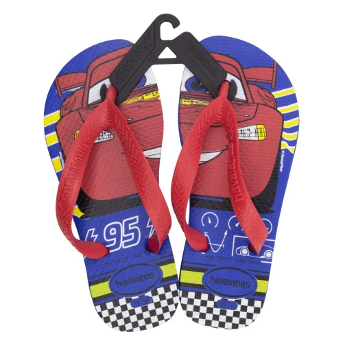 SANDÁLIA KIDS AZUL ESTRELA E VERMELHA RUBI CARS HAVAIANAS Nº 29 30