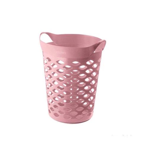 CESTO ORGANIZADOR REDONDO EM PLÁSTICO 44 LITROS ROSA