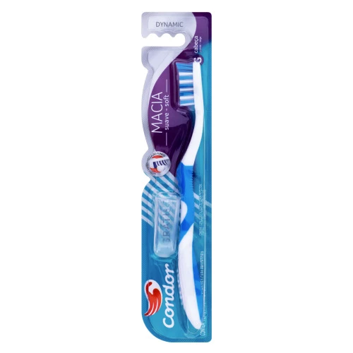 ESCOVA DENTAL MACIA CONDOR DYNAMIC CABEÇA G GRÁTIS CAPA PROTETORA