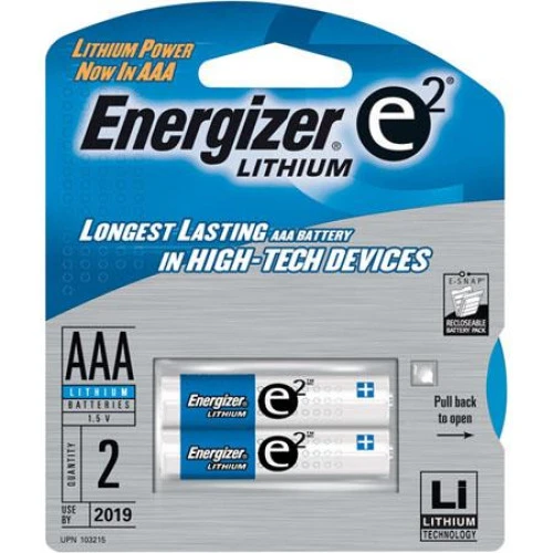 PILHA LITHIUM PALITO AAA2 COM 2 ENERGIZER