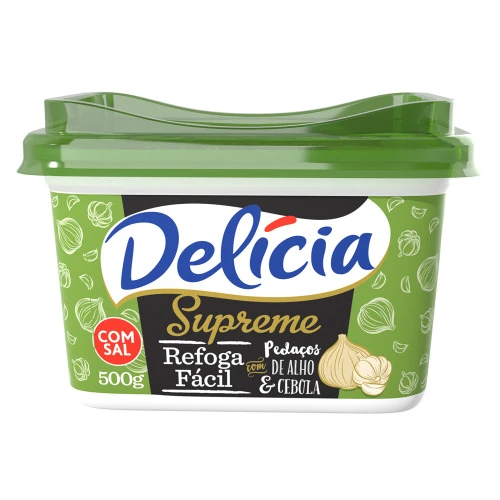 CREME VEGETAL COM SAL SUPREME ALHO E CEBOLA DELÍCIA POTE 500G