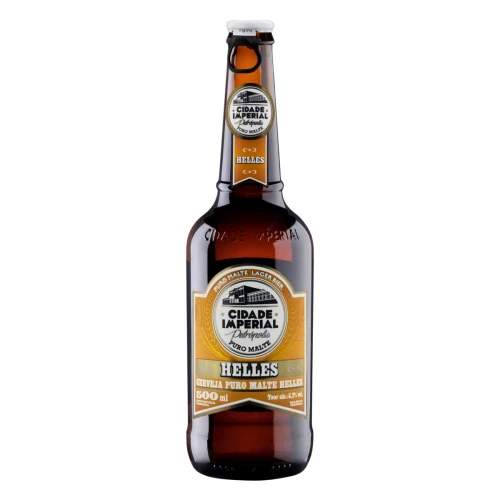 CERVEJA HELLES PURO MALTE CIDADE IMPERIAL GARRAFA 500ML
