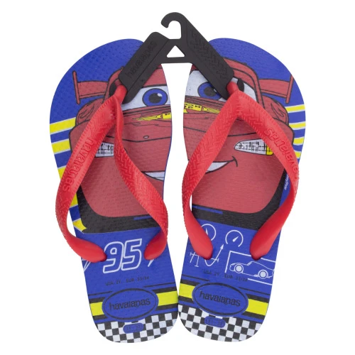 SANDÁLIA KIDS AZUL ESTRELA E VERMELHA RUBI CARS HAVAIANAS Nº 31 32