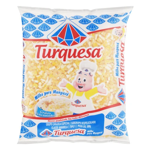 CANJICA DE MILHO AMARELA TIPO 1 TURQUESA PACOTE 500G