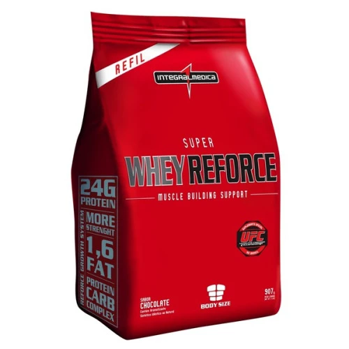 ESPORTIVO INTEGRALMÉDICA SUPER WHEY REFORCE PACOTE 907 GRAMAS