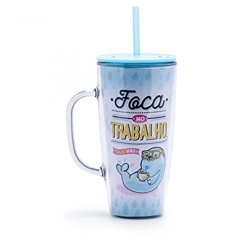 CANECA G COM CANUDO FOCA NO TRABALHO LUDI
