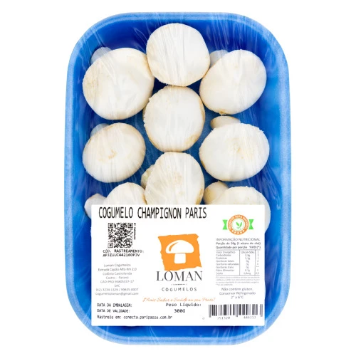 COGUMELO CHAMPIGNON PARIS LOMAN COGUMELOS BANDEJA 300G