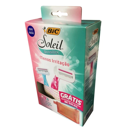 APARELHO DEPILADOR BIC SOLEIL 4UN SENSITIVE GTS NECESSAIRE