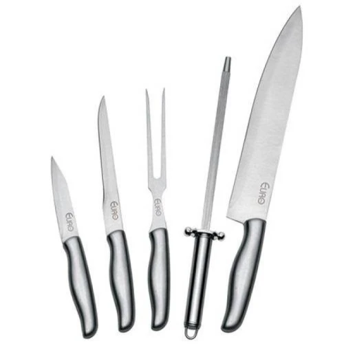 CONJUNTO DE FACAS PARA CHURRASCO 5 PECAS EURO HOME 1113067