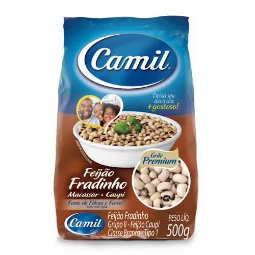 FEIJÃO FRADINHO TIPO 1 CAMIL PACOTE 500G