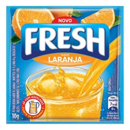 REFRESCO EM PÓ LARANJA 10G FRESH