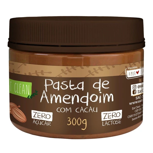 PASTA DE AMENDOIM COM CACAU ZERO POTE