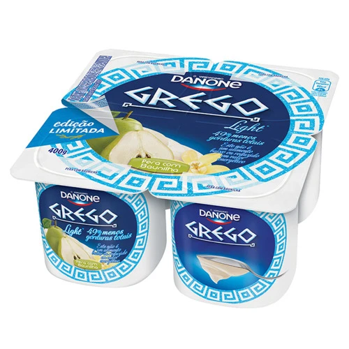DANONE GREGO LIGHT 400G PERA COM BAUNILHA
