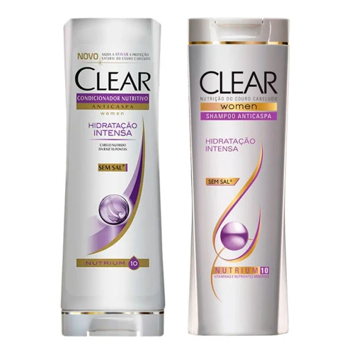 KIT SHAMPOO  CONDICIONADOR CLEAR HIDRATAÇÃO INTENSA 200ML