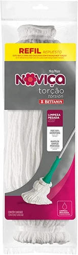 REFIL PARA O MOP TORÇÃO MICROFIBRA NOVIÇA BRANCO