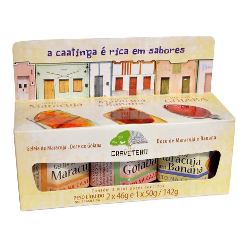 KIT FRUTAS DIVERSAS 142G GRAVETERO