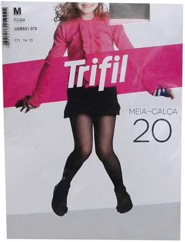 MEIA CALÇA INFANTIL PARA MENINAS FIO 20 TRIFIL REF W06851