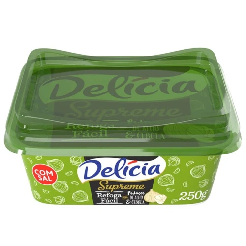 MARGARINA DELICIA REFOGA 250G COM SAL ALHO CEBOLA