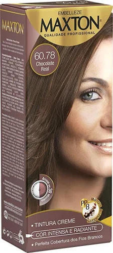 TINTA DE CABELO 60 78 KIT MAXTON CHOCOLATE REAL