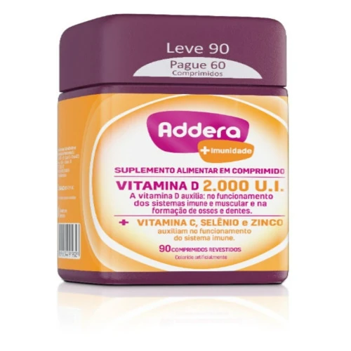 VITAMINA D ADDERA  IMUNIDADE 2 000UI 90 COMPRIMIDOS