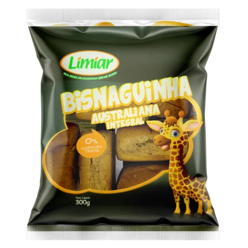 PÃO BISNAGUINHA AUSTRALIANA INTEGRAL LIMIAR PACOTE 300G