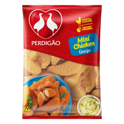EMPANADO DE FRANGO QUEIJO PERDIGÃO MINI CHICKEN PACOTE 3KG