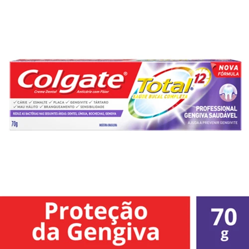COLGATE CREME DENTAL TOTAL 12 PROFESSIONAL GENGIVA SAUDÁVEL 70G