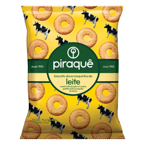 BISCOITO ROSQUINHA LEITE PIRAQUÊ PACOTE 400G