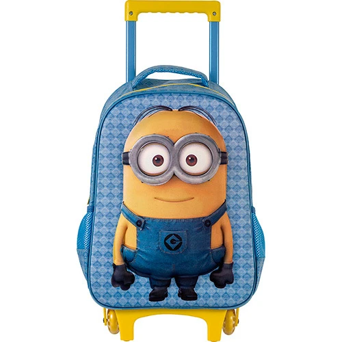 MOCHILA INFANTIL COM RODINHAS GRANDE MEU MALVADO FAVORITO 2 DAVE XERYUS