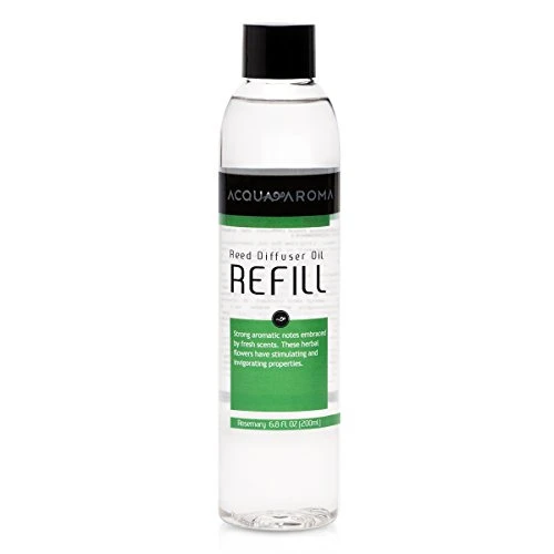 ACQUA AROMA ROSEMARY REED DIFFUSER OIL REFILL 6 8 FL OZ 200ML CONTAINS ESSENCIAL OILS