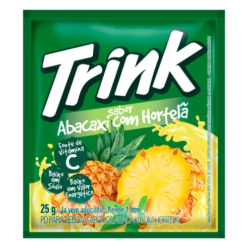 REFRESCO EM PÓ ABACAXI COM HORTELÃ TRINK PACOTE 25G