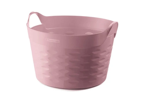 CESTO ORGANIZADOR REDONDO EM PLÁSTICO 30 LITROS ROSA