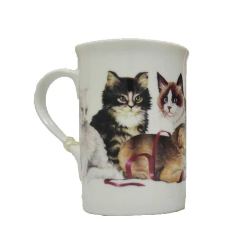 CANECA DE PORC GATOS G COM EMB PRESENTE 4856 MEC DARUMA