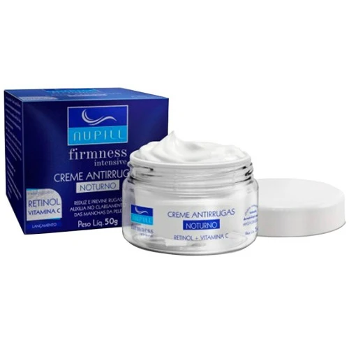 CREME ANTIRRUGAS NUPILL NOTURNO RETINOL  VITAMINA C 50G