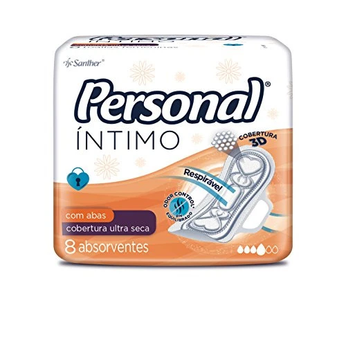 ABSORVENTE PERSONAL ULTRA SECA COM ABAS COM 8